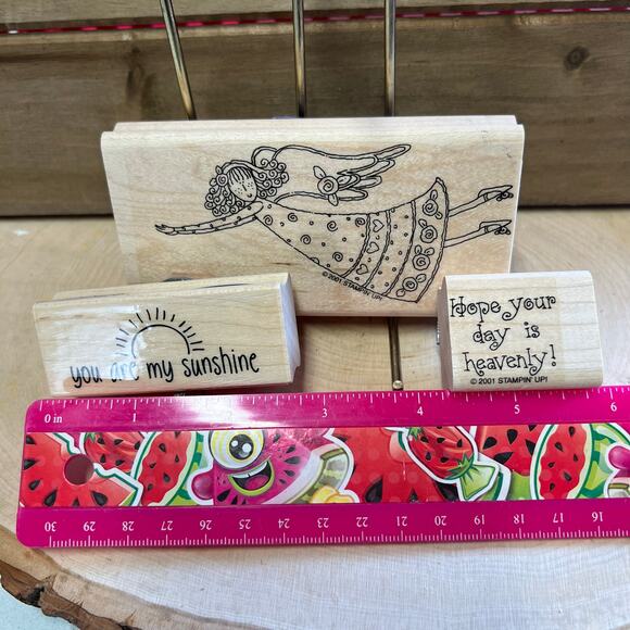 Rubber Stamp Angel & Phrases - Picture 2 of 3